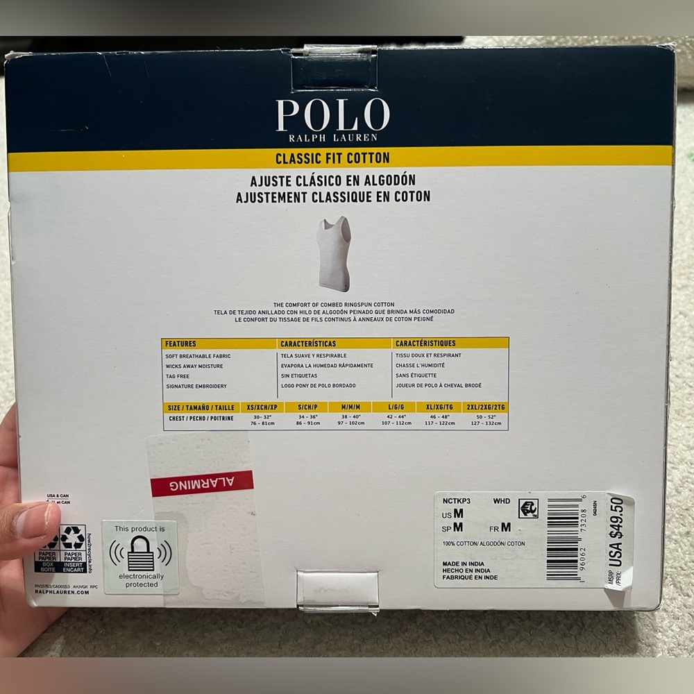 Polo by Ralph Lauren Classic Fit Cotton Tank - White - Picture 2 of 5